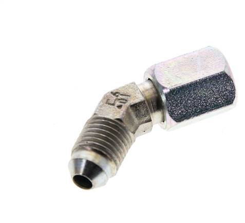 45° JIC-Winkelfitting UNF 7/16''-20 Außengewinde x Innengewinde Stahl 310bar (4355,5psi)