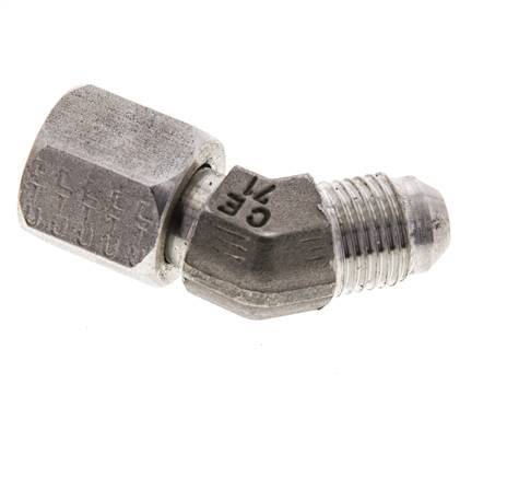 45° JIC-Winkelfitting UNF 1/2''-20 Außengewinde x Innengewinde Edelstahl 275bar (3863.75psi)