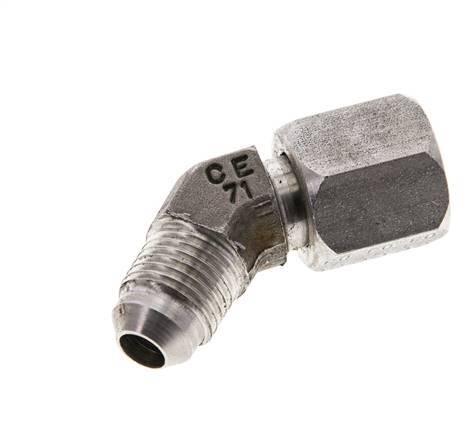 45° JIC-Winkelfitting UNF 1/2''-20 Außengewinde x Innengewinde Edelstahl 275bar (3863.75psi)