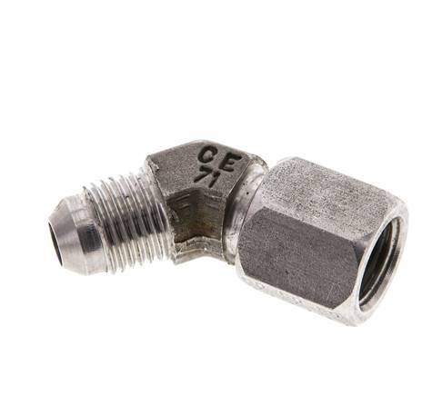 45° JIC-Winkelfitting UNF 1/2''-20 Außengewinde x Innengewinde Edelstahl 275bar (3863.75psi)