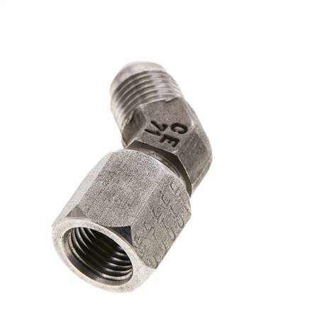45° JIC-Winkelfitting UNF 1/2''-20 Außengewinde x Innengewinde Edelstahl 275bar (3863.75psi)
