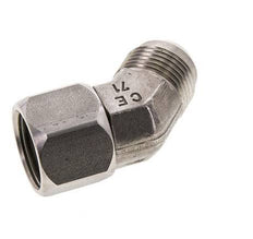 45° JIC-Winkelverschraubung UN 1-1/16''-12 Außengewinde x Innengewinde Edelstahl 210bar (2950.5psi)
