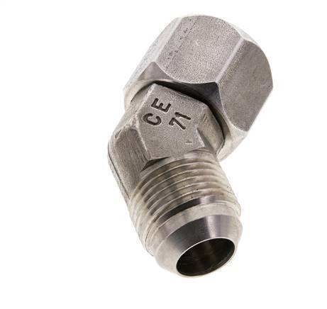 45° JIC-Winkelverschraubung UN 1-1/16''-12 Außengewinde x Innengewinde Edelstahl 210bar (2950.5psi)