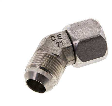 45° JIC-Winkelverschraubung UN 1-1/16''-12 Außengewinde x Innengewinde Edelstahl 210bar (2950.5psi)