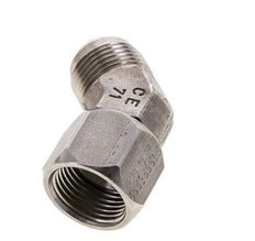 45° JIC-Winkelverschraubung UN 1-1/16''-12 Außengewinde x Innengewinde Edelstahl 210bar (2950.5psi)