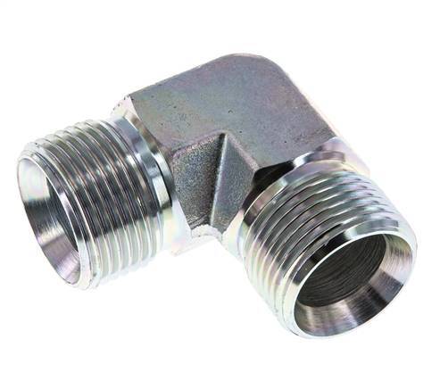 90deg Angled Fitting G1'' High Pressure Steel 60° Cone 225bar (3161.25psi) Hydraulic