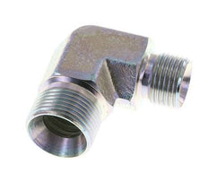 90 Grad abgewinkelte Reduzierverschraubung G1/2'' x G3/4'' Hochdruckstahl 60° Konus 325bar (4566.25psi) Hydraulik