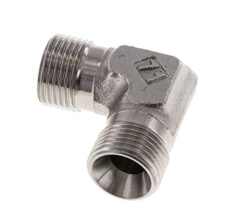 90-Grad-Winkelfitting G3/8'' Hochdruck-Edelstahl 60° Konus 325bar (4566.25psi) Hydraulik