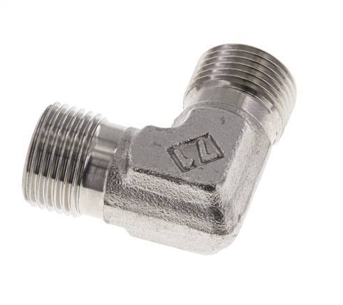 90-Grad-Winkelfitting G3/8'' Hochdruck-Edelstahl 60° Konus 325bar (4566.25psi) Hydraulik