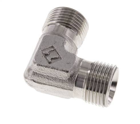 90-Grad-Winkelfitting G3/8'' Hochdruck-Edelstahl 60° Konus 325bar (4566.25psi) Hydraulik