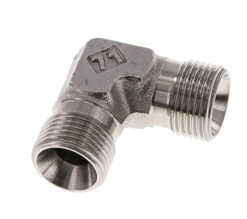 90-Grad-Winkelfitting G3/8'' Hochdruck-Edelstahl 60° Konus 325bar (4566.25psi) Hydraulik