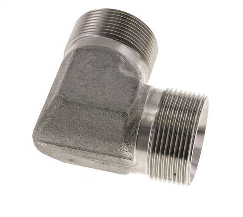 90 Grad abgewinkeltes Fitting G1 1/2'' Hochdruck-Edelstahl 60° Konus 190bar (2669.5psi) Hydraulisch