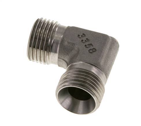 90 Grad abgewinkeltes Fitting G1/2'' Hochdruck-Edelstahl 60° Konus 350bar (4917.5psi) Hydraulisch