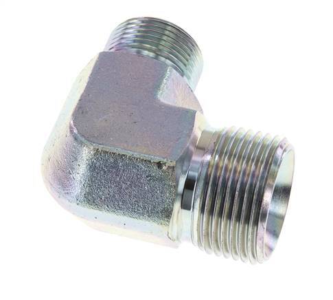 90 Grad abgewinkelte Reduzierverschraubung G3/4'' x G1'' Hochdruckstahl 60° Konus 225bar (3161.25psi) Hydraulik