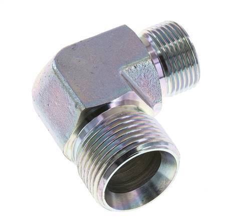 90 Grad abgewinkelte Reduzierverschraubung G3/4'' x G1'' Hochdruckstahl 60° Konus 225bar (3161.25psi) Hydraulik
