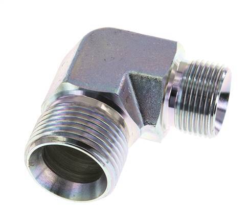 90 Grad abgewinkelte Reduzierverschraubung G3/4'' x G1'' Hochdruckstahl 60° Konus 225bar (3161.25psi) Hydraulik
