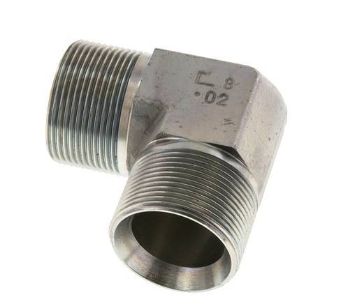 90 Grad abgewinkeltes Fitting G1 1/2'' Hochdruck-Stahl 60° Konus 190bar (2669.5psi) Hydraulisch