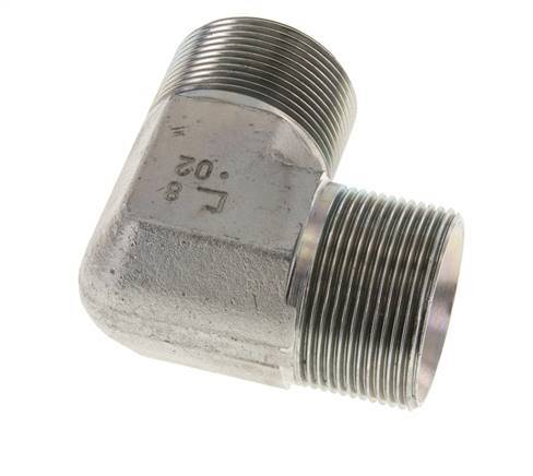 90 Grad abgewinkeltes Fitting G1 1/2'' Hochdruck-Stahl 60° Konus 190bar (2669.5psi) Hydraulisch