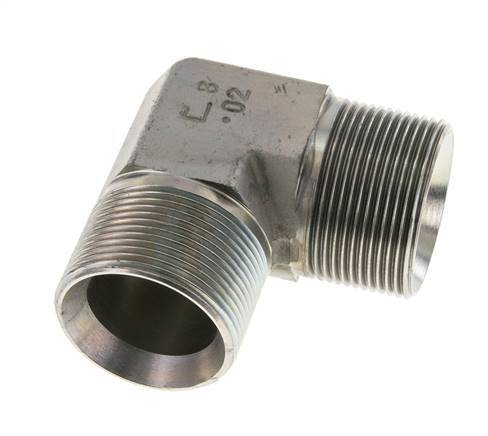 90 Grad abgewinkeltes Fitting G1 1/2'' Hochdruck-Stahl 60° Konus 190bar (2669.5psi) Hydraulisch