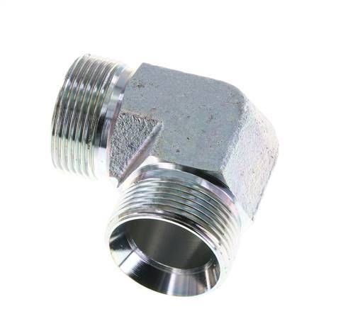 90 Grad abgewinkeltes Fitting G1 1/4'' Hochdruckstahl 60° Konus 190bar (2669.5psi) Hydraulik