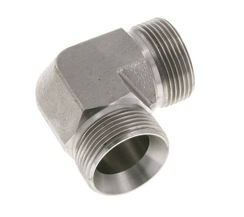 90 Grad abgewinkeltes Fitting G1 1/4'' Hochdruck-Edelstahl 60° Konus 190bar (2669.5psi) Hydraulisch