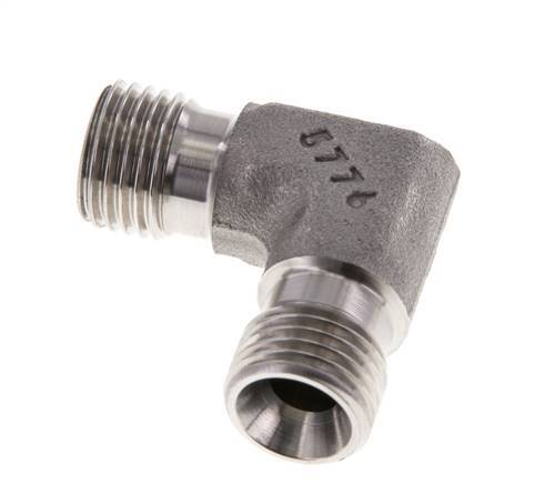90 Grad abgewinkeltes Fitting G1/4'' Hochdruck-Edelstahl 60° Konus 350bar (4917.5psi) Hydraulisch