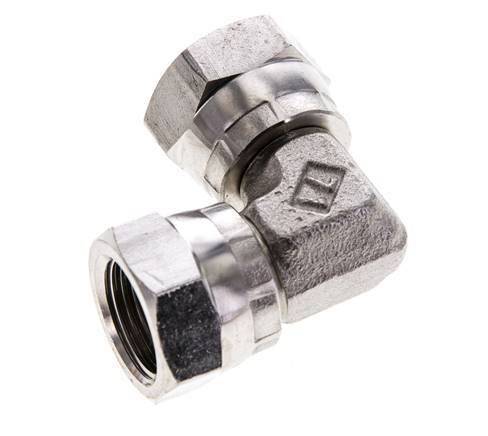 90deg Angled Fitting G3/8'' Female High Pressure Stainless Steel 60° Cone 425bar (5971.25psi) Hydraulic