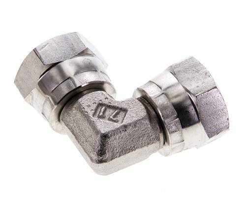 90 Grad abgewinkelte Verschraubung G3/8'' Innengewinde Hochdruck Edelstahl 60° Konus 425bar (5971.25psi) Hydraulik