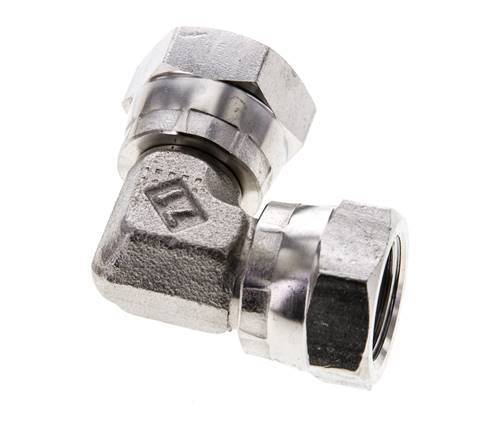 90deg Angled Fitting G3/8'' Female High Pressure Stainless Steel 60° Cone 425bar (5971.25psi) Hydraulic