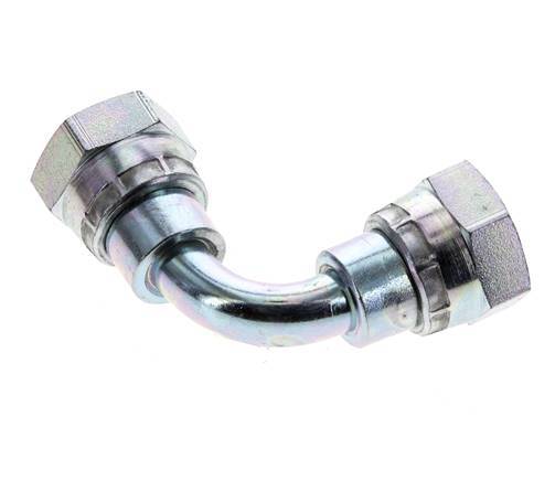 90deg Angled Fitting G3/8'' Female High Pressure Steel 60° Cone 425bar (5971.25psi) Hydraulic