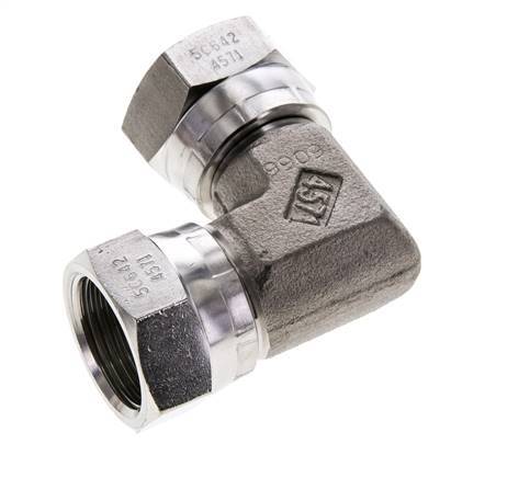90deg Angled Fitting G3/4'' Female High Pressure Stainless Steel 60° Cone 175bar (2458.75psi) Hydraulic