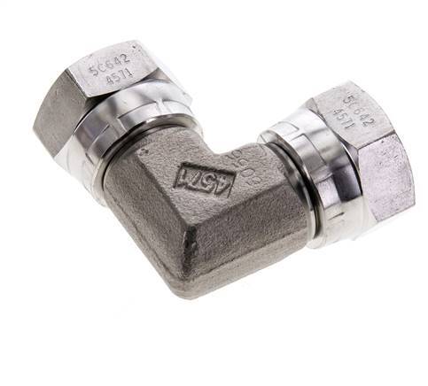 90deg Angled Fitting G3/4'' Female High Pressure Stainless Steel 60° Cone 175bar (2458.75psi) Hydraulic