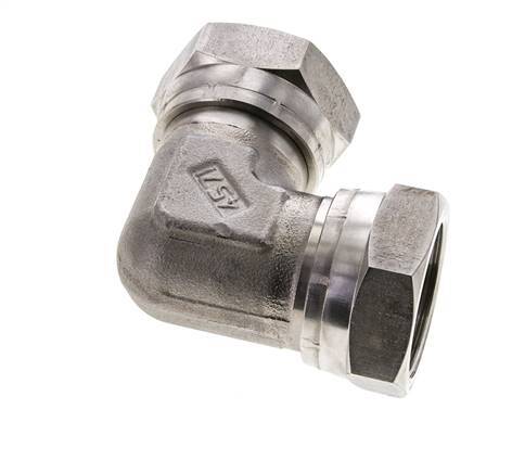 90 Grad Winkelverschraubung G1 1/4'' Innengewinde Hochdruck Edelstahl 60° Konus 150bar (2107.5psi) Hydraulisch