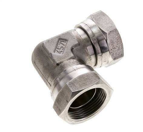 90 Grad Winkelverschraubung G1 1/4'' Innengewinde Hochdruck Edelstahl 60° Konus 150bar (2107.5psi) Hydraulisch