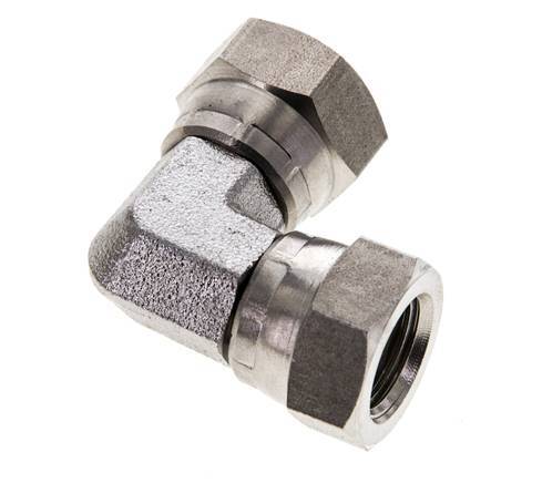 90 Grad abgewinkeltes Anschlussstück G1/4'' Innengewinde Hochdruck-Edelstahl 60° Konus 575bar (8078.75psi) Hydraulisch