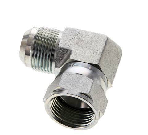 90 Grad JIC-Winkelverschraubung UN 1-3/16''-12 Außengewinde x Innengewinde Stahl 170bar (2388.5psi)