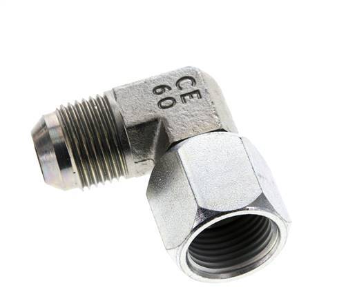 90 Grad JIC-Winkelfitting UNF 7/8''-14 Außengewinde x Innengewinde Stahl 210bar (2950,5psi)