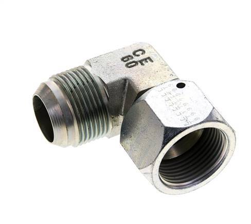90 Grad JIC-Winkelverschraubung UN 1-5/16''-12 Außengewinde x Innengewinde Stahl 170bar (2388.5psi)