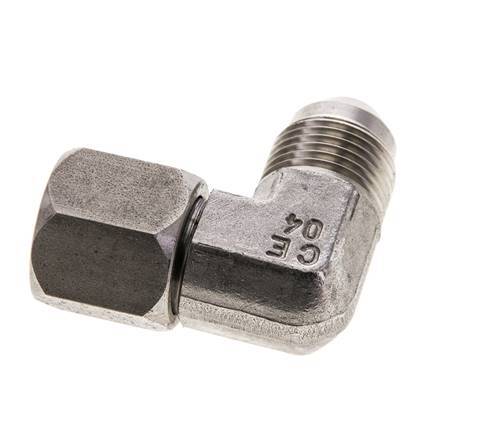 90deg JIC Angled Fitting UNF 3/4''-16 Male x Female Stainless Steel 275bar (3863.75psi)