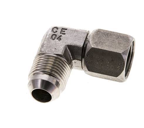 90 Grad JIC-Winkelfitting UNF 3/4''-16 Außengewinde x Innengewinde Edelstahl 275 bar (3863,75 psi)