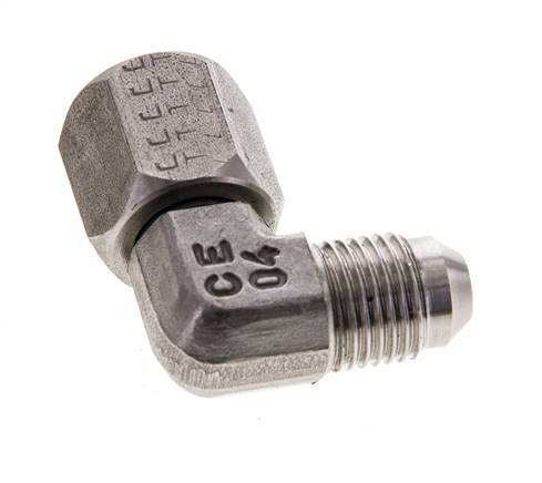 90 Grad JIC-Winkelfitting UNF 1/2''-20 Außengewinde x Innengewinde Edelstahl 275 bar (3863,75 psi)