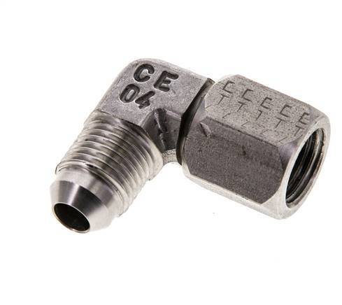 90 Grad JIC-Winkelfitting UNF 1/2''-20 Außengewinde x Innengewinde Edelstahl 275 bar (3863,75 psi)