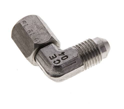 90 Grad JIC-Winkelfitting UNF 7/16''-20 Außengewinde x Innengewinde Edelstahl 310bar (4355,5psi)