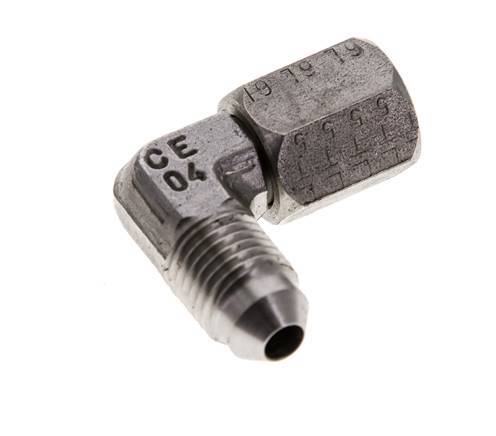 90 Grad JIC-Winkelfitting UNF 7/16''-20 Außengewinde x Innengewinde Edelstahl 310bar (4355,5psi)