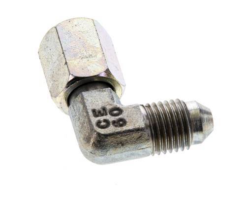 90 Grad JIC-Winkelfitting UNF 7/16''-20 Außengewinde x Innengewinde Stahl 310 bar (4355,5 psi)
