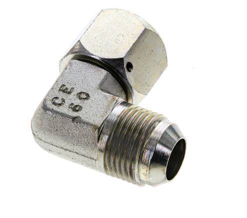 90Grad JIC-Winkelverschraubung UN 1-1/16''-12 Außengewinde x Innengewinde Stahl 210bar (2950,5psi)