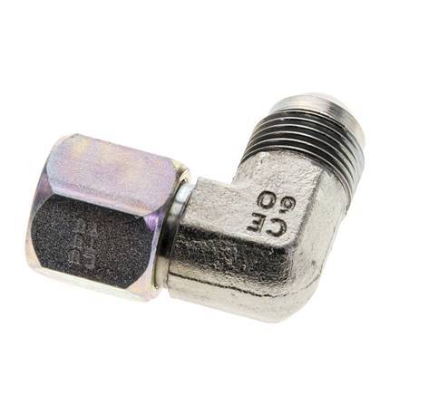 90Grad JIC-Winkelverschraubung UNF 3/4''-16 Außengewinde x Innengewinde Stahl 275bar (3863.75psi)