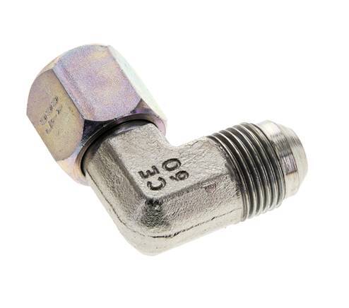 90Grad JIC-Winkelverschraubung UNF 3/4''-16 Außengewinde x Innengewinde Stahl 275bar (3863.75psi)