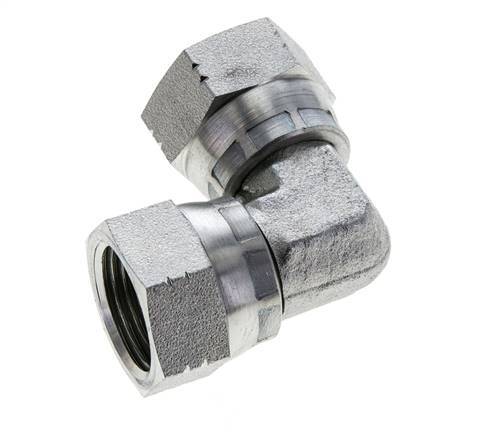 90Grad JIC-Winkelverschraubung UNF 7/8''-14 Stahl 210bar (2950.5psi)