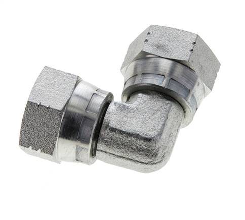 90Grad JIC-Winkelverschraubung UNF 7/8''-14 Stahl 210bar (2950.5psi)